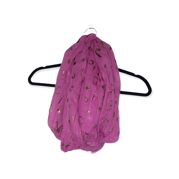 JUICY COUTURE Pink & Gold Graphic Infinity Scarf - Picture 2 of 4